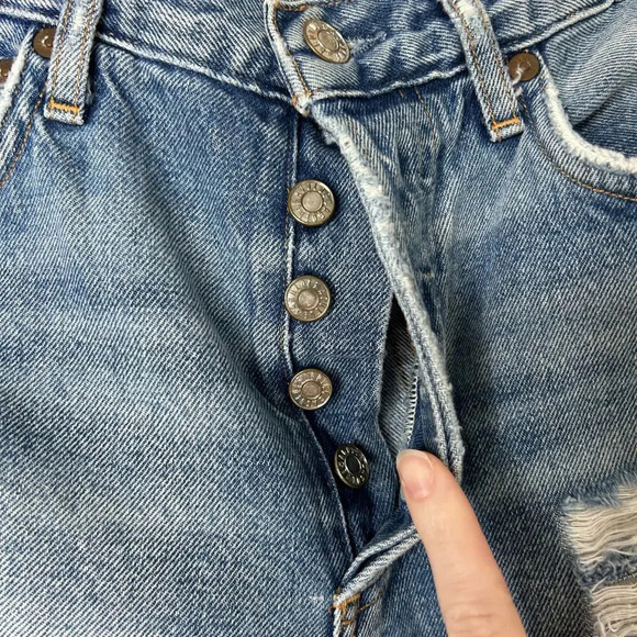 Agolde Jamie Feel Good Jeans High Rise Women’s 24 Distressed Ripped Americana - Picture 4 of 10